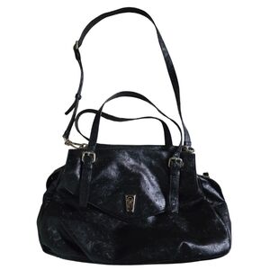 MARC BY MARC JACOBS Ozzie Aurora Black Ostrich Embossed Leather Purse Handbag